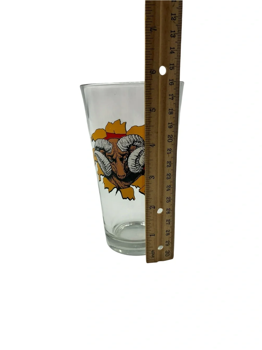 Lot of 3 Vintage Shiner Bock Beer Pint Glasses 16oz - Spoetzl Brewery Ram Logo